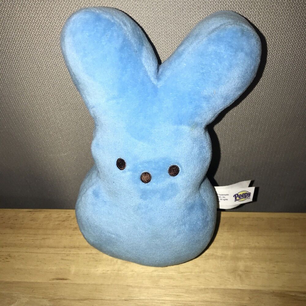 Peeps Blue Bunny Rabbit Plush 16" Stuffed Animal Easter 2019‎ Clean and Cute